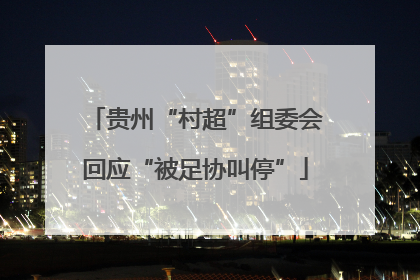 贵州“村超”组委会回应“被足协叫停”