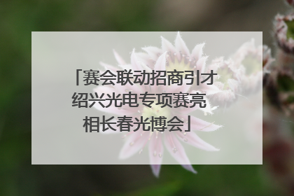 赛会联动招商引才 绍兴光电专项赛亮相长春光博会