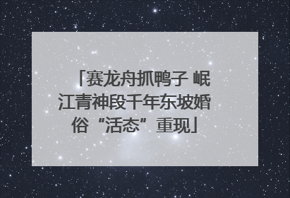 赛龙舟抓鸭子 岷江青神段千年东坡婚俗“活态”重现