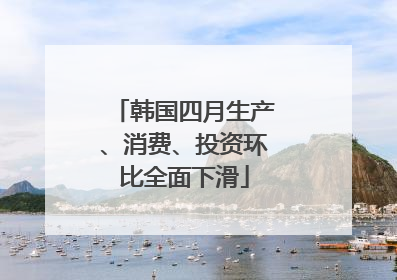 韩国四月生产、消费、投资环比全面下滑