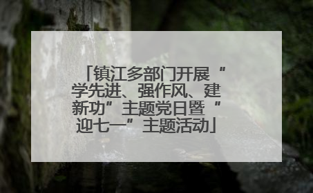 镇江多部门开展“学先进、强作风、建新功”主题党日暨“迎七一”主题活动