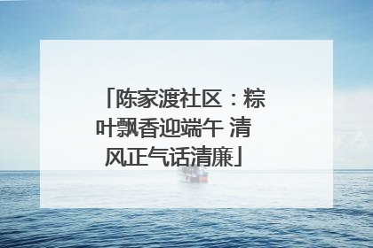 陈家渡社区：粽叶飘香迎端午 清风正气话清廉