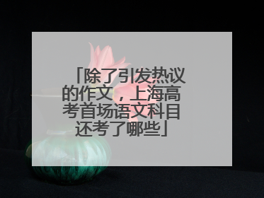 除了引发热议的作文，上海高考首场语文科目还考了哪些