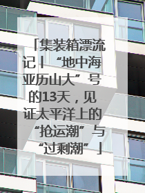 集装箱漂流记丨“地中海亚历山大”号的13天，见证太平洋上的“抢运潮”与“过剩潮”