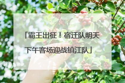 霸王出征！宿迁队明天下午客场迎战镇江队