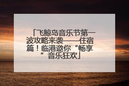 飞鲸岛音乐节第一波攻略来袭——住宿篇！临港邀你“畅享”音乐狂欢