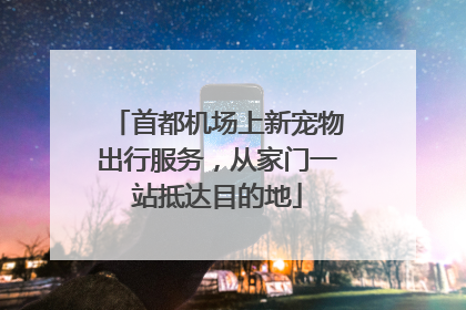 首都机场上新宠物出行服务，从家门一站抵达目的地