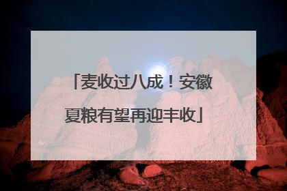 麦收过八成！安徽夏粮有望再迎丰收