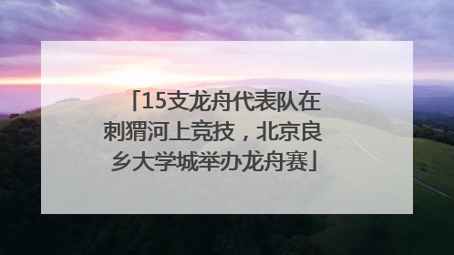 15支龙舟代表队在刺猬河上竞技，北京良乡大学城举办龙舟赛