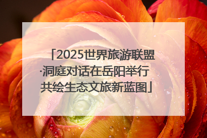 2025世界旅游联盟·洞庭对话在岳阳举行 共绘生态文旅新蓝图