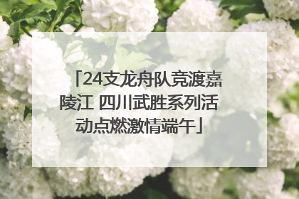 24支龙舟队竞渡嘉陵江 四川武胜系列活动点燃激情端午