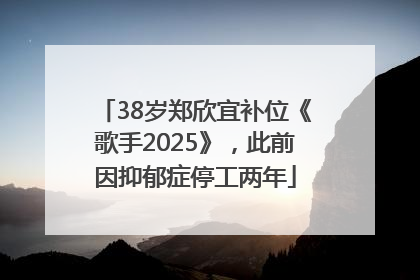 38岁郑欣宜补位《歌手2025》，此前因抑郁症停工两年