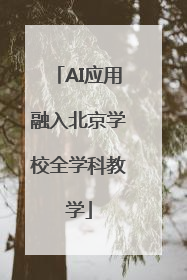 AI应用融入北京学校全学科教学
