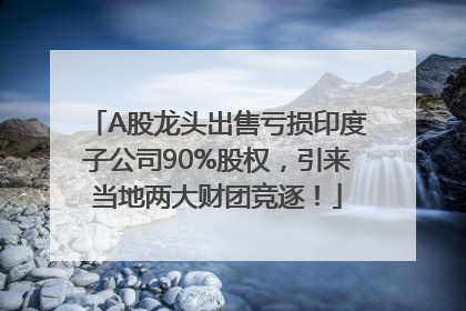 A股龙头出售亏损印度子公司90%股权，引来当地两大财团竞逐！