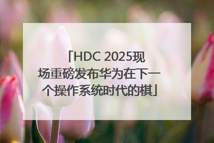HDC 2025现场重磅发布华为在下一个操作系统时代的棋